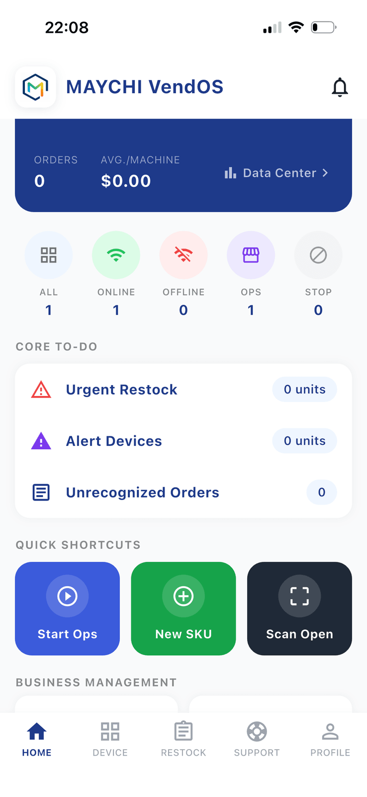 Alerts mobile app view