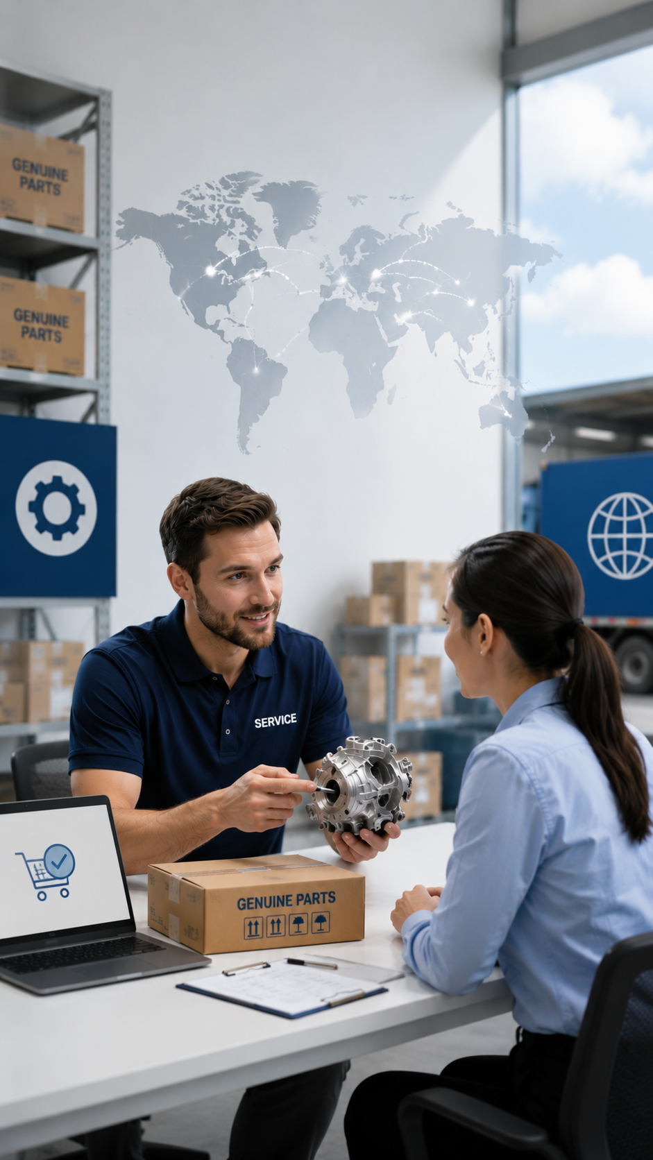 Spare Parts Coordination mobile service view