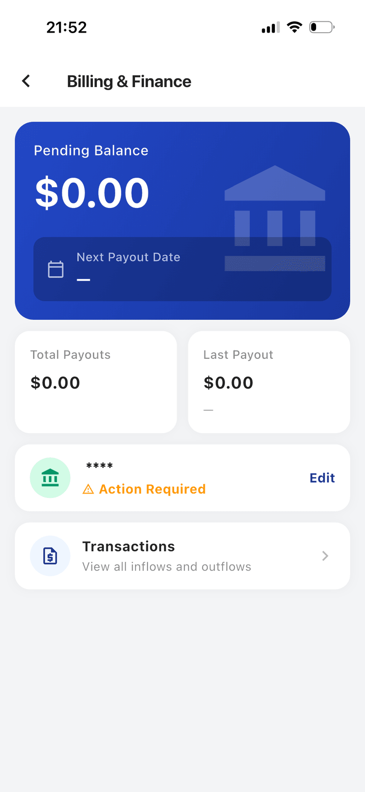 Sales Analytics mobile app view